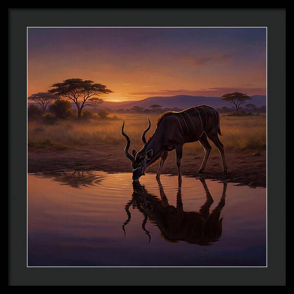 Kudu At Sunset
