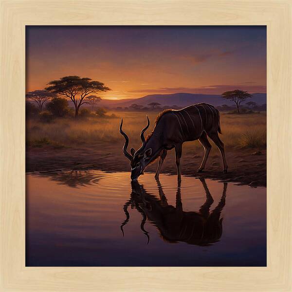 Kudu At Sunset