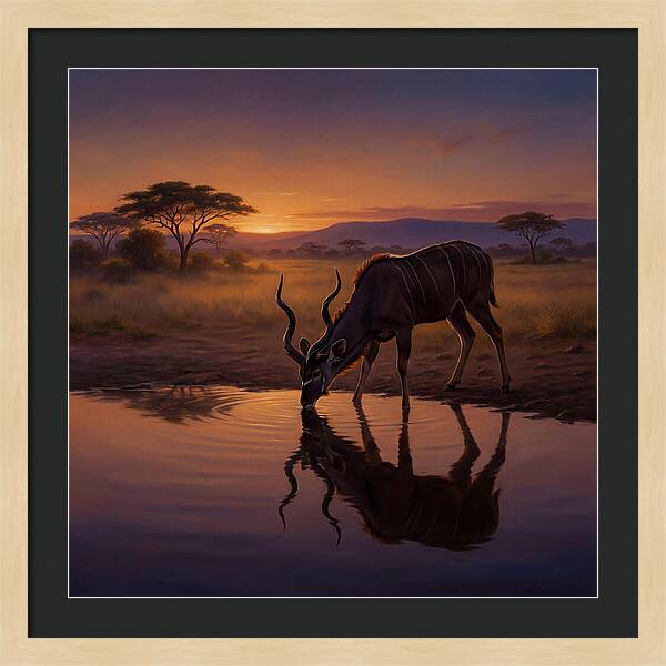 Kudu At Sunset
