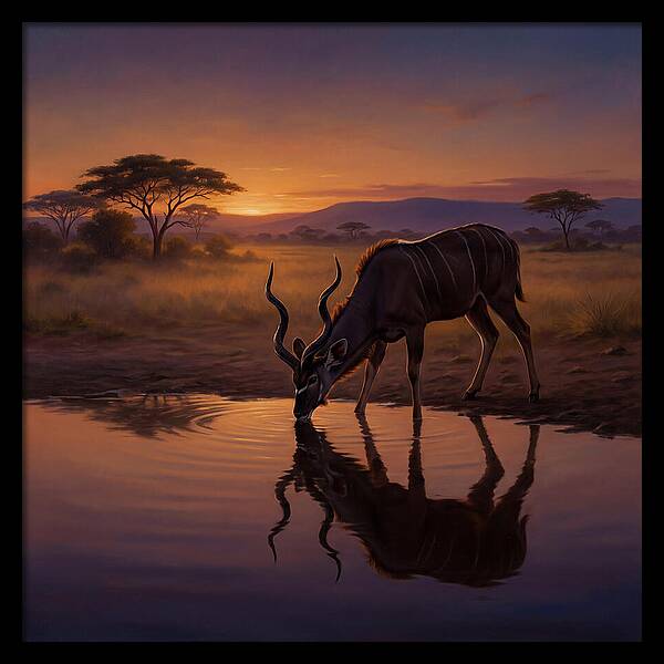 Kudu At Sunset