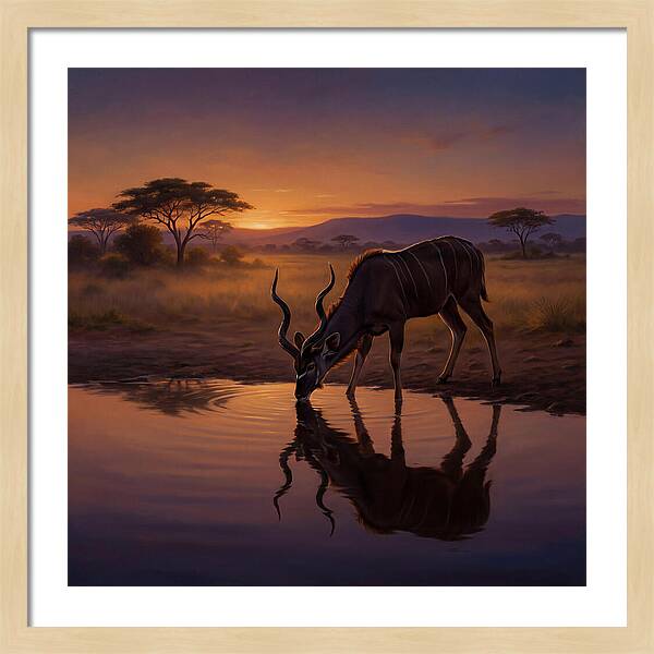 Kudu At Sunset