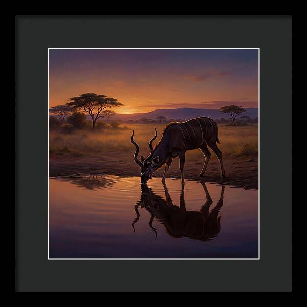 Kudu At Sunset