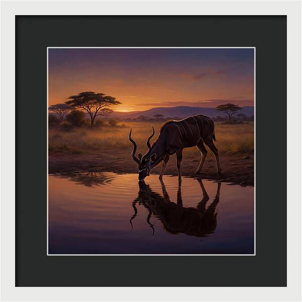 Kudu At Sunset