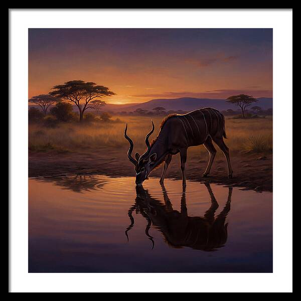 Kudu At Sunset