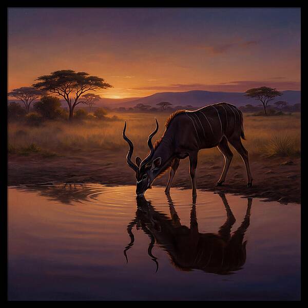 Kudu At Sunset