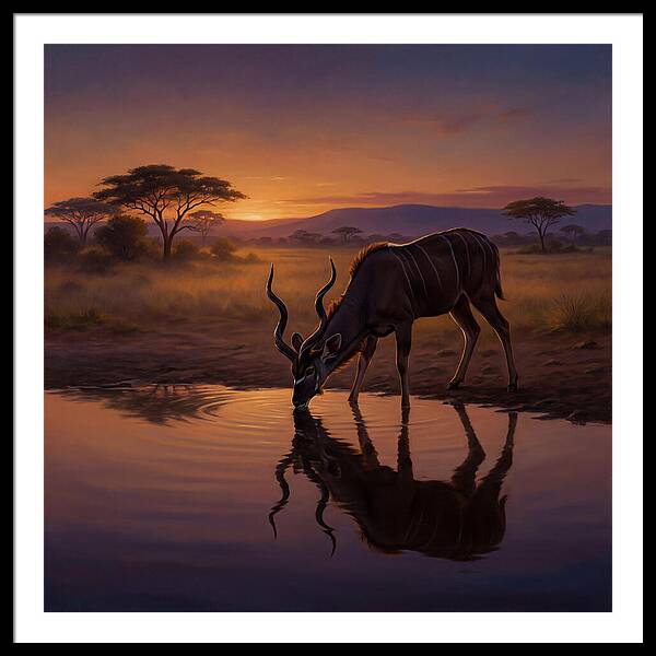 Kudu At Sunset