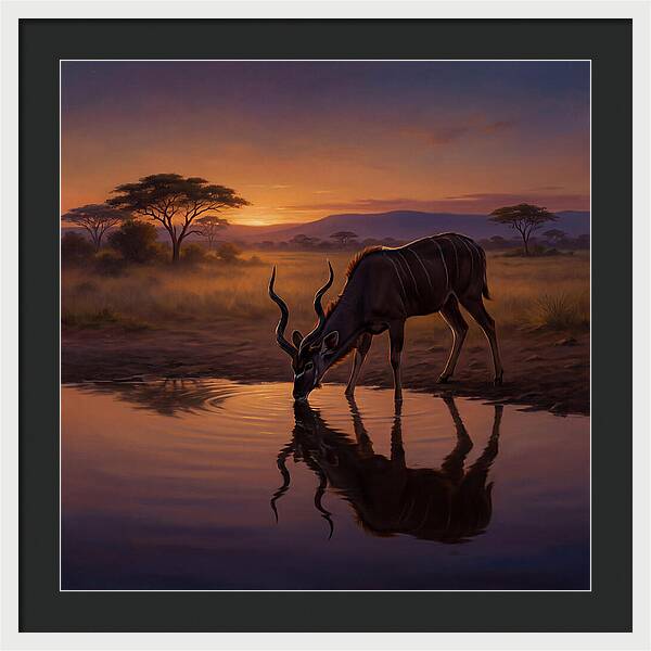 Kudu At Sunset