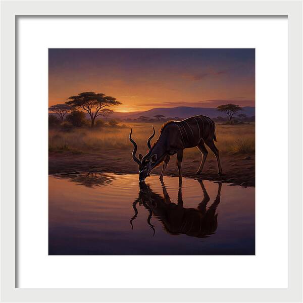 Kudu At Sunset
