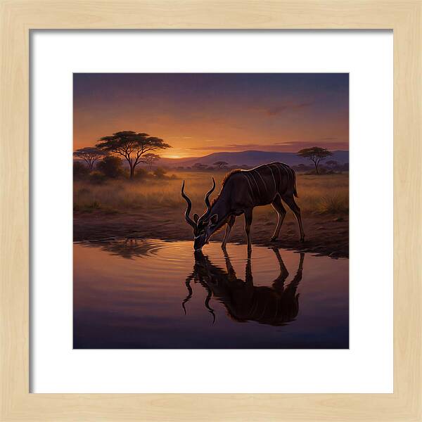 Kudu At Sunset