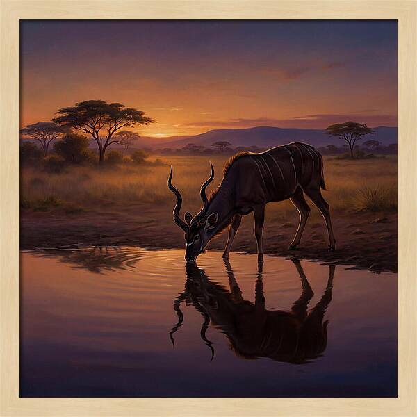 Kudu At Sunset
