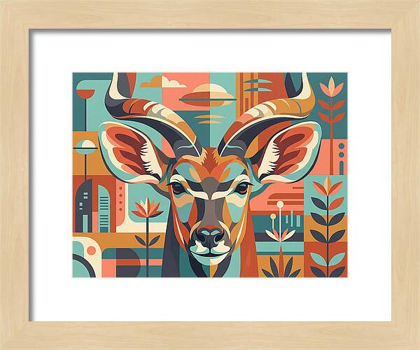 Kudu In Vibrant Geometry