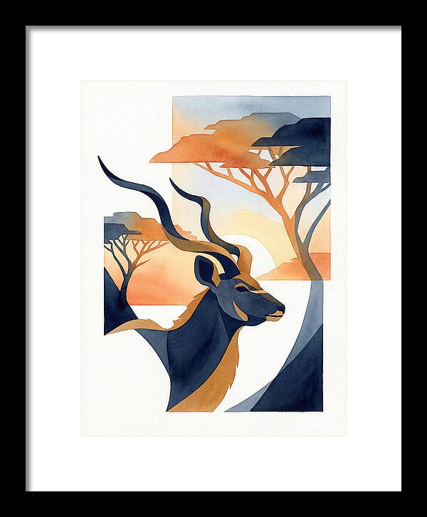 Kudu Silhouette At Sunset