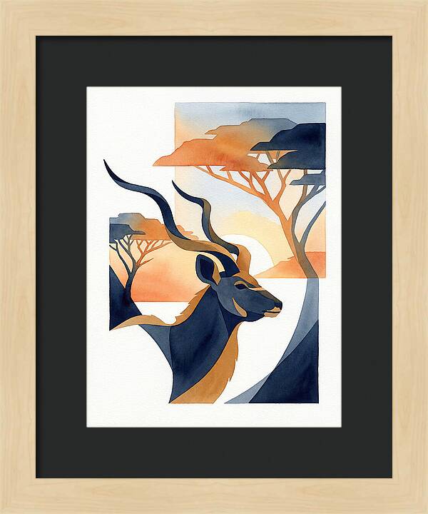 Kudu Silhouette At Sunset