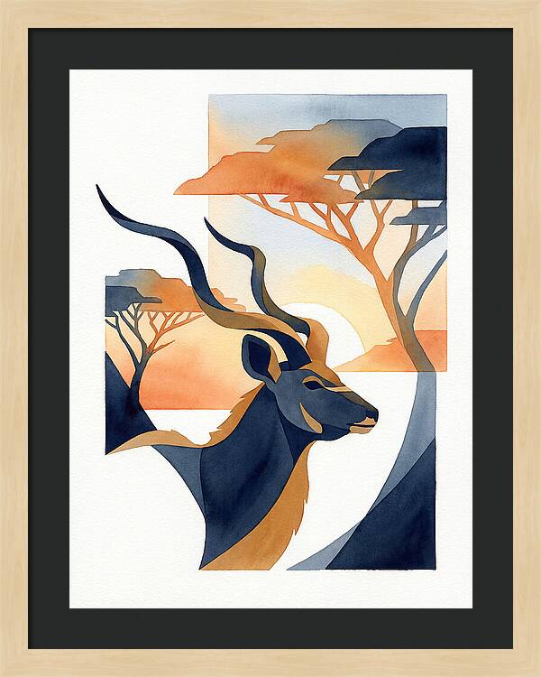 Kudu Silhouette At Sunset