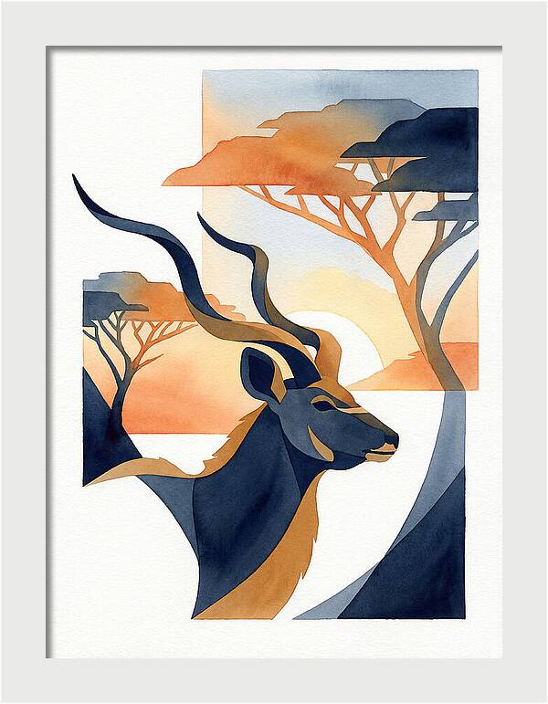Kudu Silhouette At Sunset