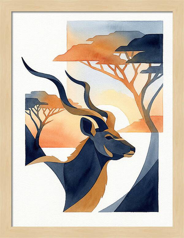 Kudu Silhouette At Sunset