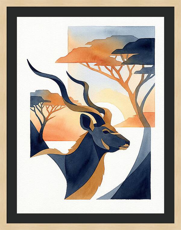 Kudu Silhouette At Sunset
