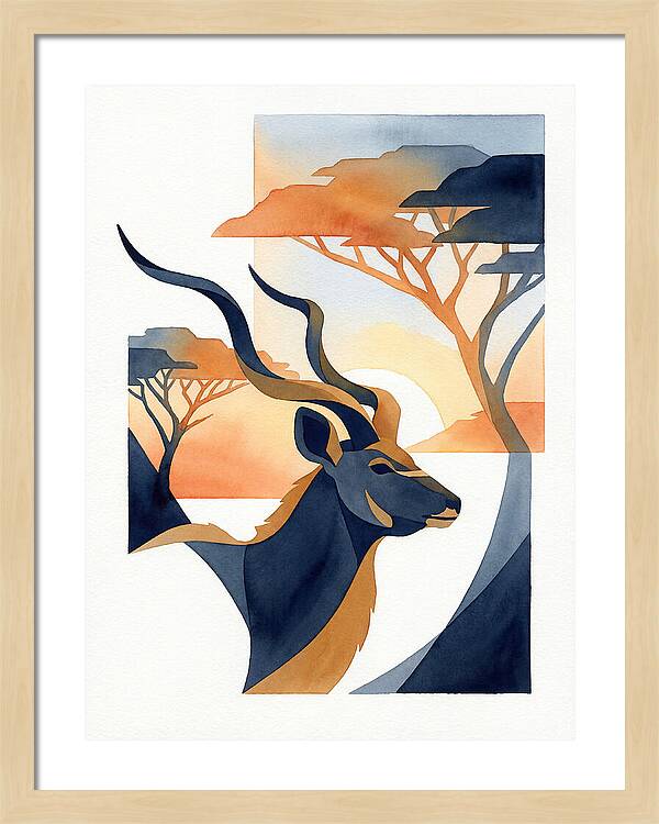 Kudu Silhouette At Sunset
