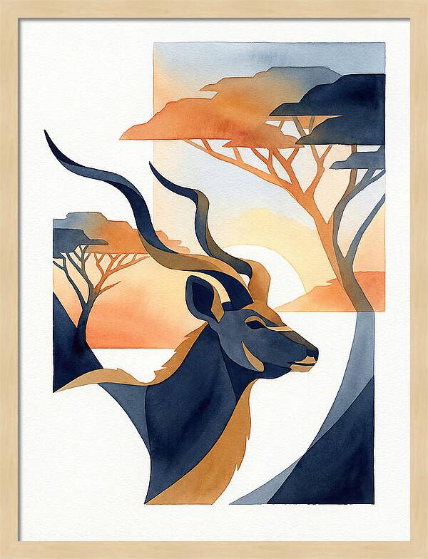 Kudu Silhouette At Sunset