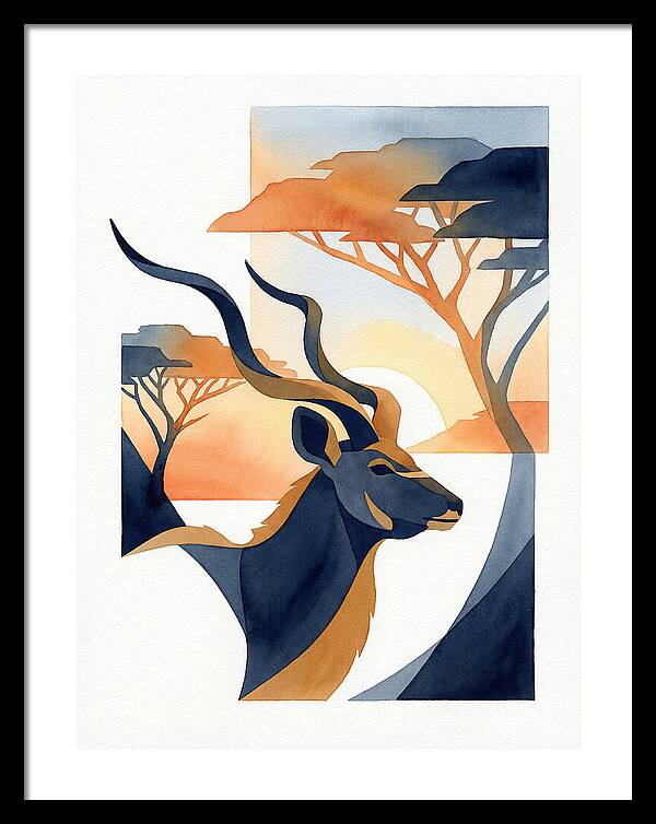 Kudu Silhouette At Sunset