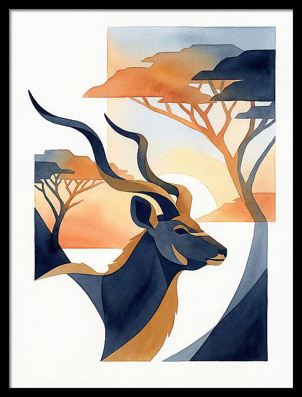 Kudu Silhouette At Sunset