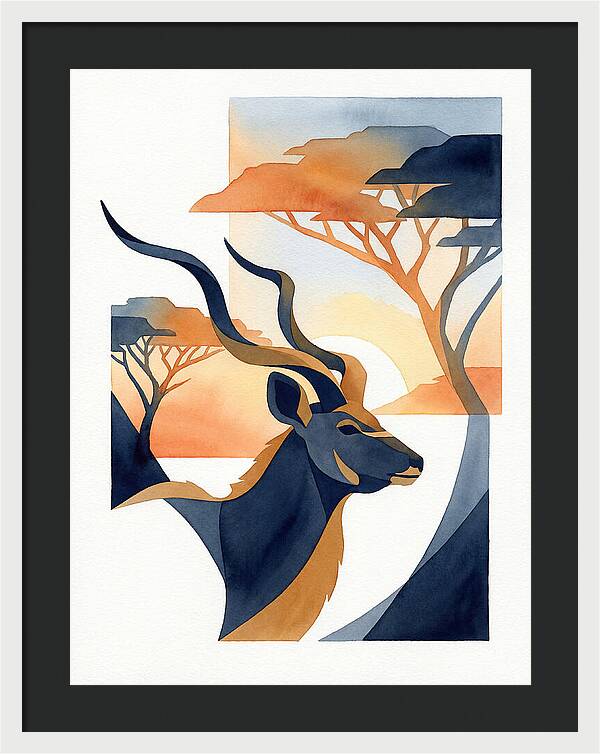 Kudu Silhouette At Sunset