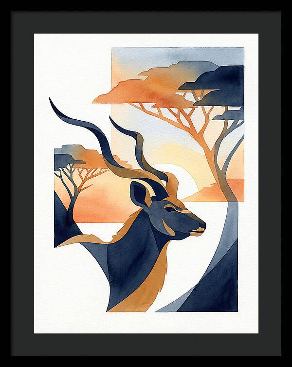 Kudu Silhouette At Sunset