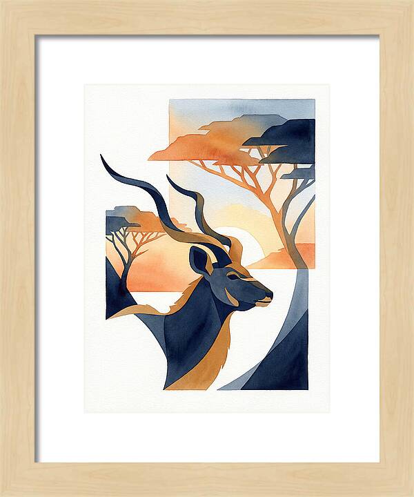 Kudu Silhouette At Sunset