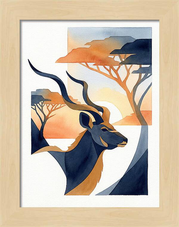 Kudu Silhouette At Sunset