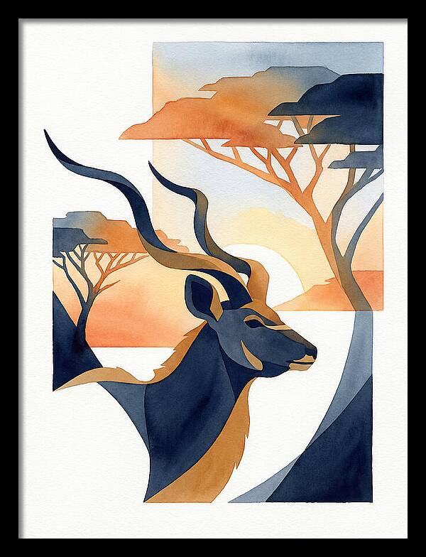 Kudu Silhouette At Sunset