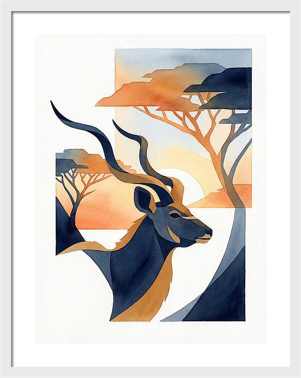 Kudu Silhouette At Sunset