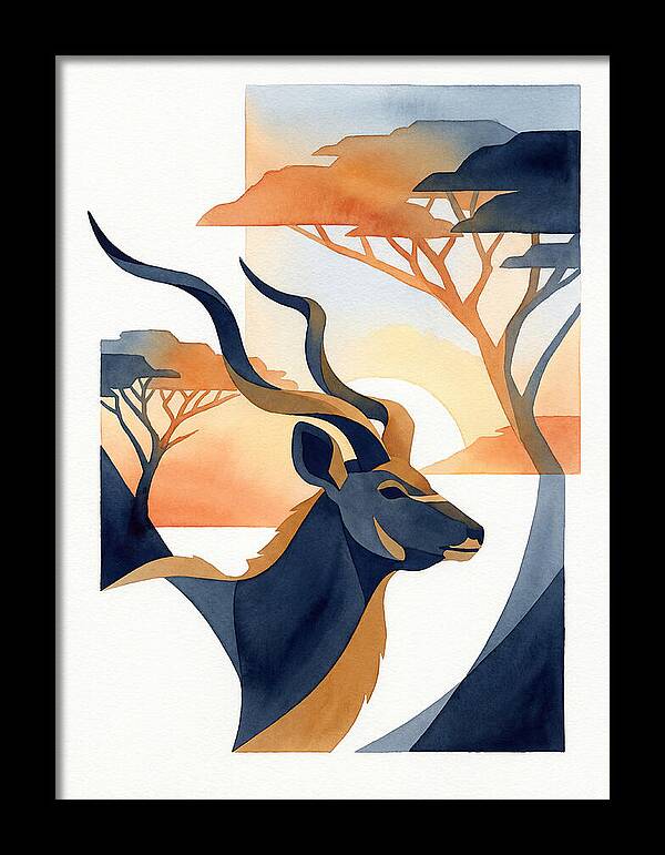 Kudu Silhouette At Sunset