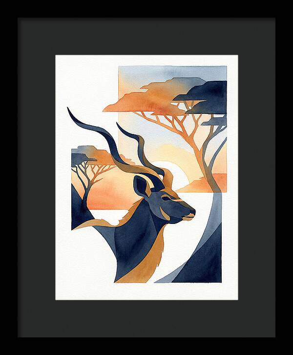 Kudu Silhouette At Sunset