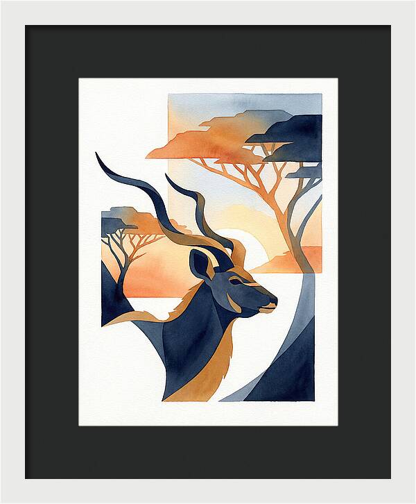 Kudu Silhouette At Sunset