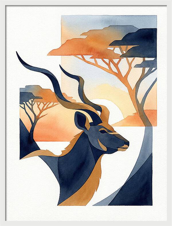 Kudu Silhouette At Sunset