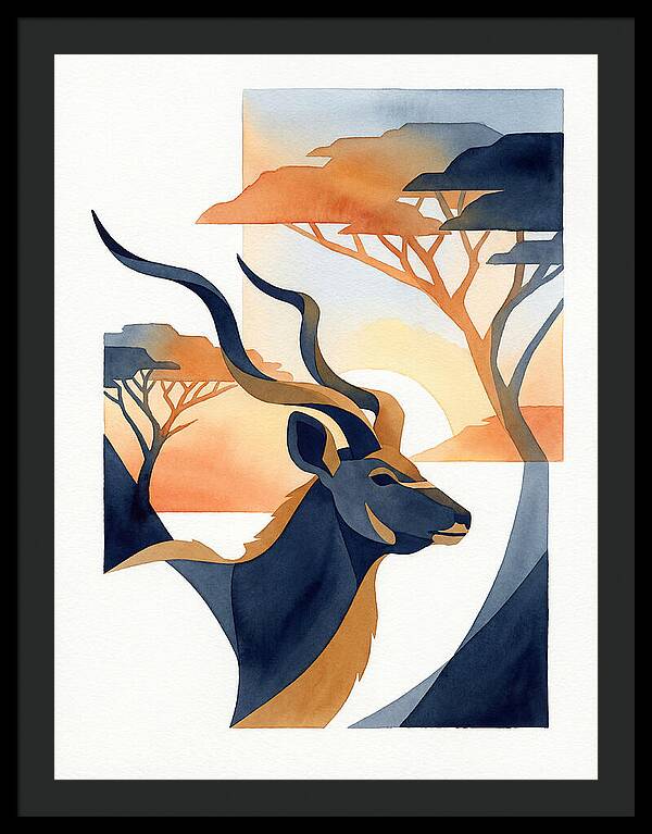 Kudu Silhouette At Sunset