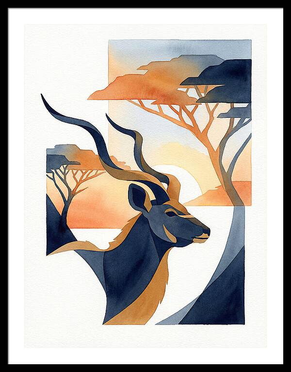 Kudu Silhouette At Sunset