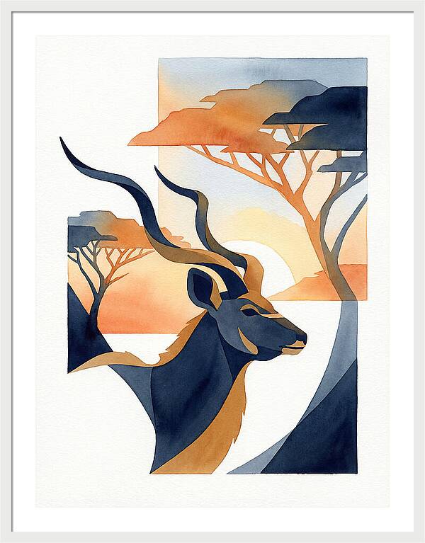 Kudu Silhouette At Sunset