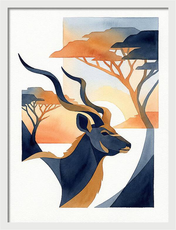 Kudu Silhouette At Sunset