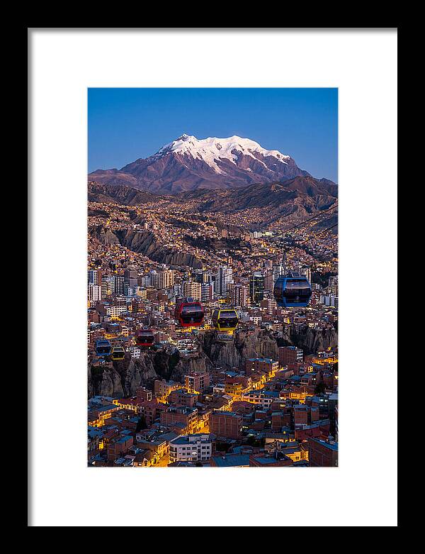 La Paz Cityscape At Blue Hour