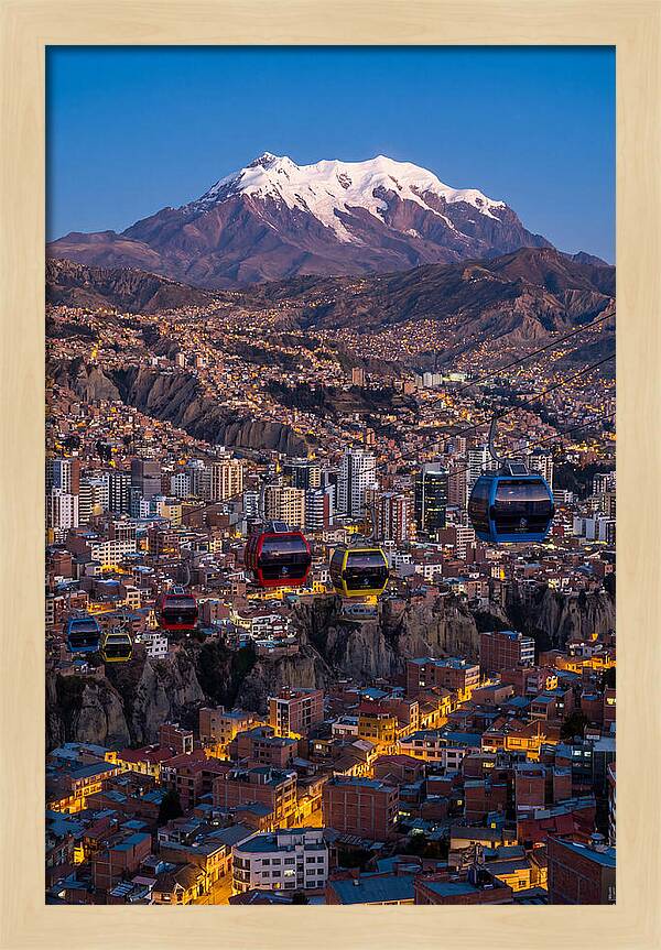La Paz Cityscape At Blue Hour
