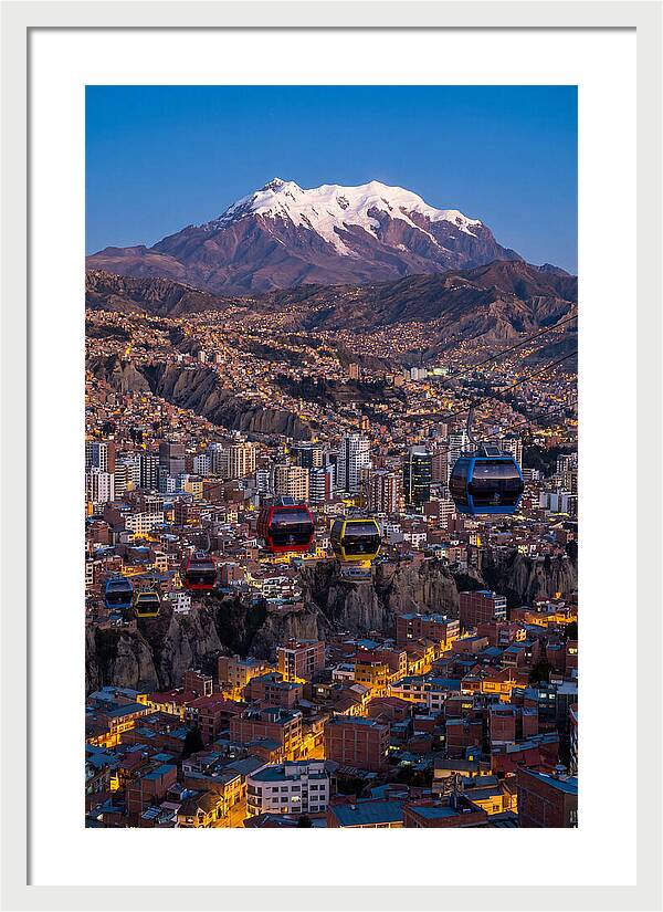 La Paz Cityscape At Blue Hour