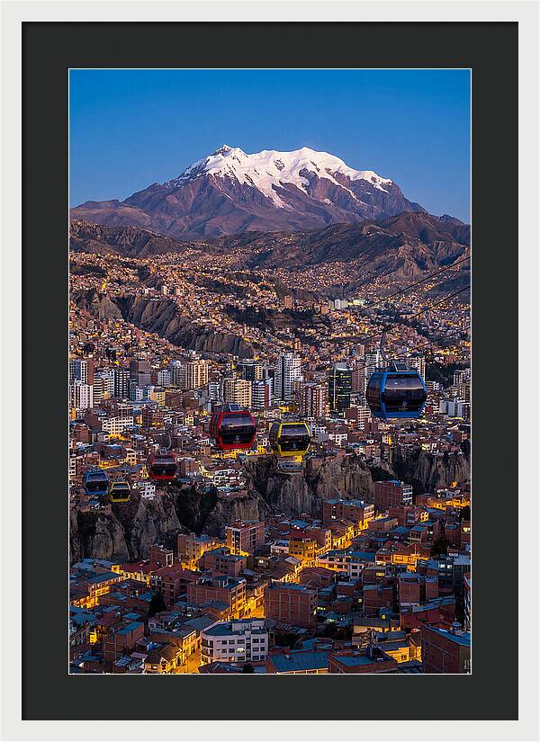 La Paz Cityscape At Blue Hour