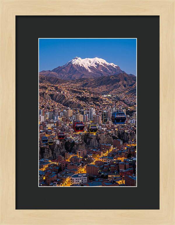 La Paz Cityscape At Blue Hour