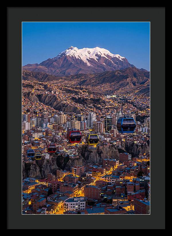 La Paz Cityscape At Blue Hour