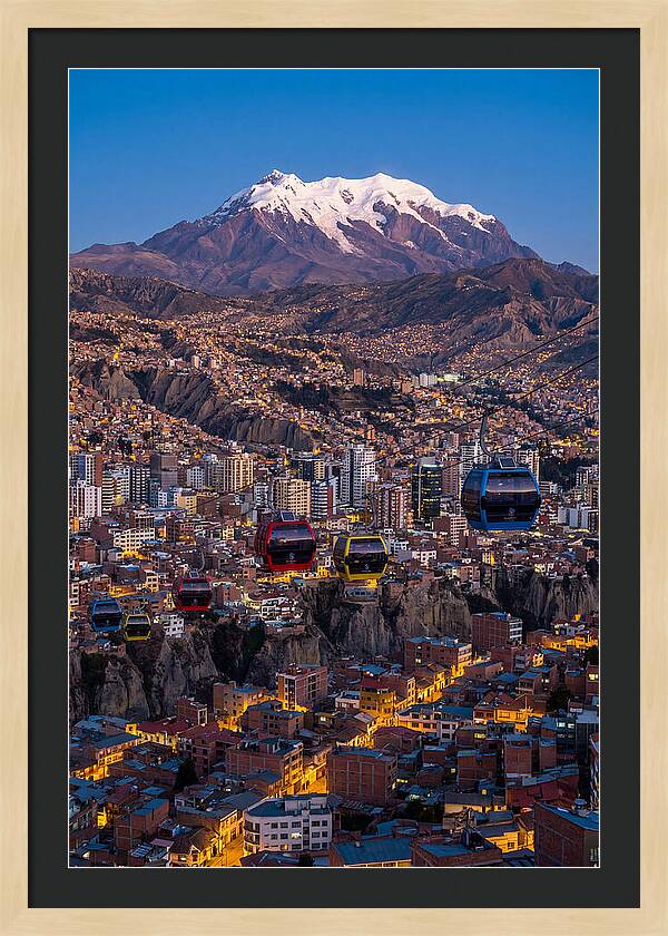La Paz Cityscape At Blue Hour