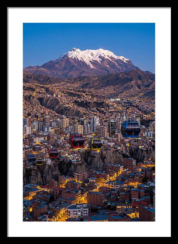 La Paz Cityscape At Blue Hour
