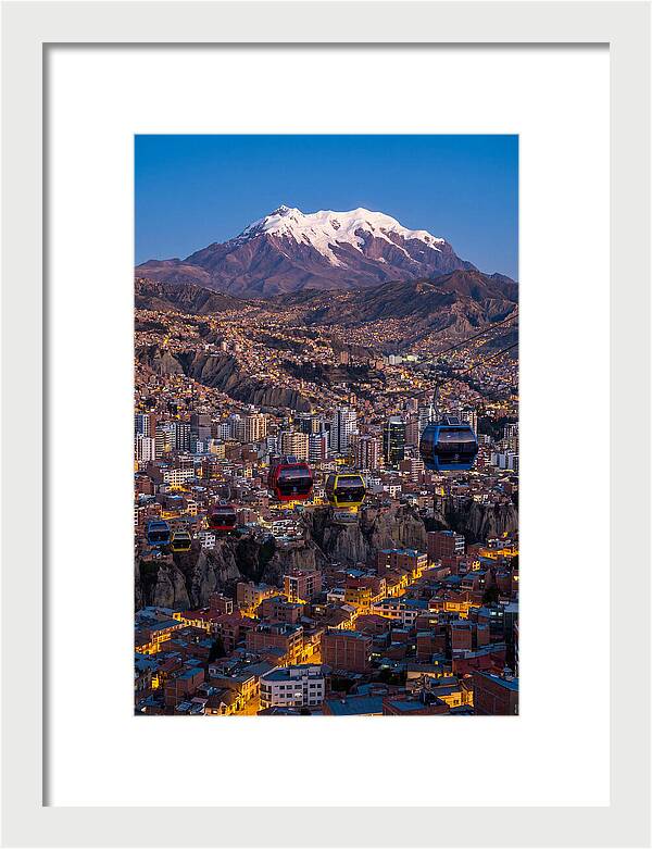 La Paz Cityscape At Blue Hour