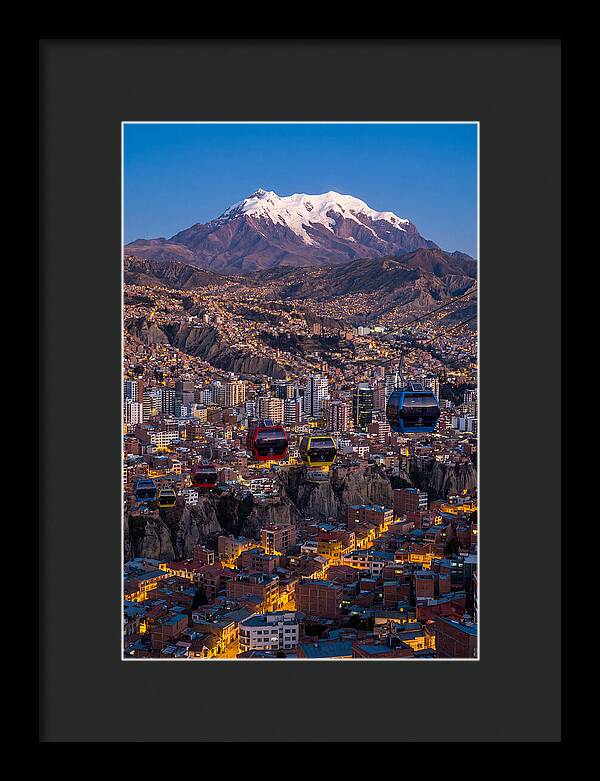 La Paz Cityscape At Blue Hour