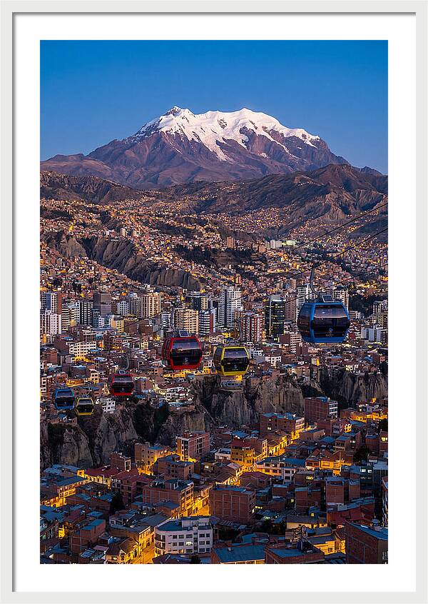 La Paz Cityscape At Blue Hour